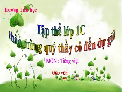 Bài giảng Tiếng Việt Lớp 1 (Sách Cánh diều) - Bài 12: g, h (Tiết 1)