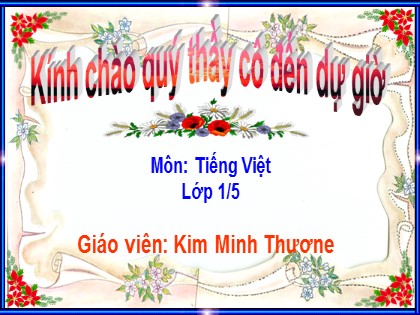 Giáo án Tiếng Việt Lớp 1 - Bài 43: Au âu êu - Năm học 2022-2023 - Kim Minh Thương
