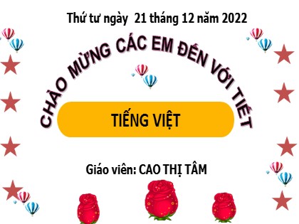Giáo án Tiếng Việt Lớp 1 - Bài 73: ươn - ương - Năm học 2022-2023 - Cao Thị Tâm