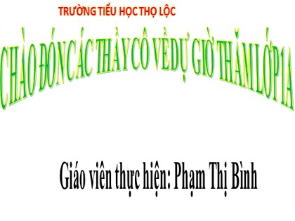 Giáo án Tiếng Việt Lớp 1 - Tiết 1, Bài 68: uôn uông - Phạm Thị Bình