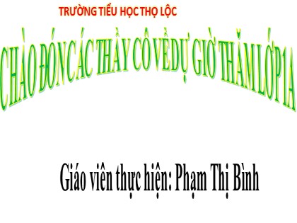 Giáo án Tiếng Việt Lớp 1 - Tiết 1, Bài 69: ươi ươu - Phạm Thị Bình