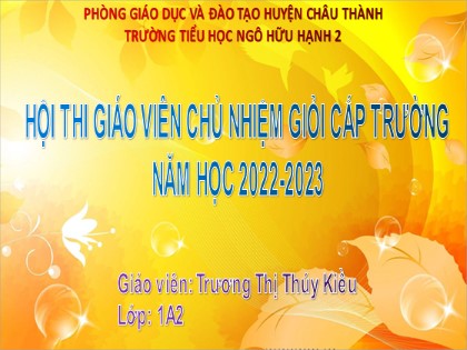 Giáo án Hoạt động trải nghiệm Lớp 1 - Bài: Tự giới thiệu về em - Năm học 2022-2023 - Trương Thị Thúy Kiều
