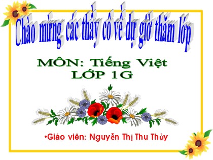 Bài giảng Tiếng Việt 1 (Cánh diều) - Bài 17: G, g; Gi, gi - Nguyễn Thị Thu Thủy