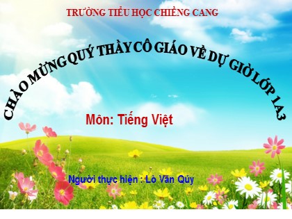 Bài giảng Tiếng Việt 1 (Cánh diều) - Bài 28: Y y (Tiết 1) - Năm học 2023-2024 - Lò Văn Qúy