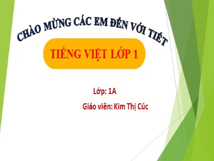 Bài giảng Tiếng Việt 1 (Cánh diều) - Bài 3: C c ´ - Năm học 2023-2024 - Kim Thị Cúc