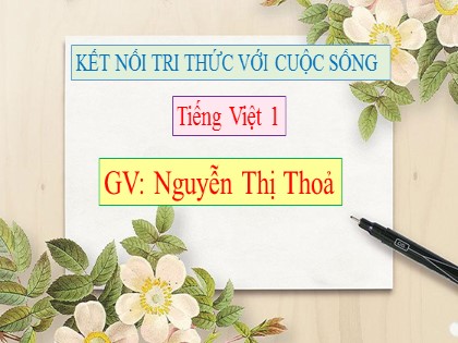 Bài giảng Tiếng Việt 1 (Kết nối tri thức với cuộc sống) - Bài 31: an ăn ân - Nguyễn Thị Thoả