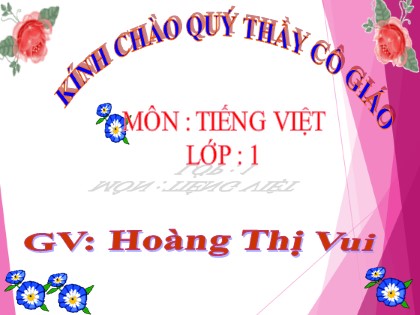Bài giảng Tiếng Việt 1 (Vì sự bình đẳng và dân chủ trong giáo dục) - Bài 19: gi q qu - Hoàng Thị Vui