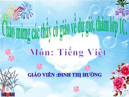 Bài giảng Tiếng Việt 1 (Cánh diều) - Bài 30: u ư - Năm học 2023-2024 - Đinh Thị Hường