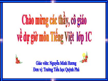 Bài giảng Tiếng Việt 1 - Bài 15: Oa, oe - Trường Tiểu học Quỳnh Phú