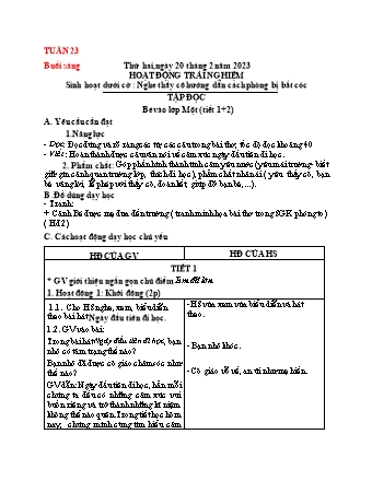 Giáo án Lớp 1 - Tuần 23 - Năm học 2023-2024