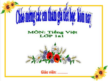 Bài giảng Tiếng Việt Lớp 1 - Bài 57: anh ênh inh - Phan Thị Thanh Huyền