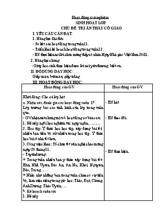 Kế hoạch bài dạy Lớp 1 - Tuần 13 - Năm học 2023-2024 - Trần Thị Thanh Thủy