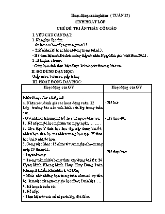Kế hoạch bài dạy Lớp 1 - Tuần 13 - Năm học 2024-2025 - Phan Thị Thanh Huyền