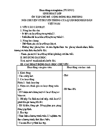 Kế hoạch bài dạy Lớp 1 - Tuần 16 - Năm học 2023-2024 - Trần Thị Thanh Thủy