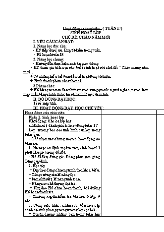 Kế hoạch bài dạy Lớp 1 - Tuần 18 - Năm học 2024-2025 - Phan Thị Thanh Huyền