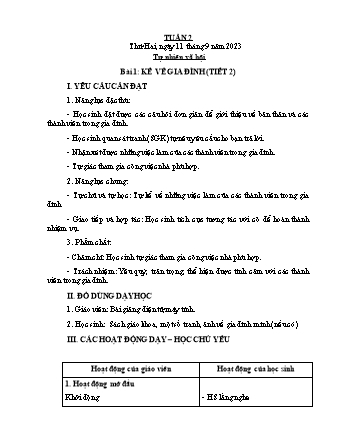 Kế hoạch bài dạy Lớp 1 - Tuần 2 - Năm học 2023-2024 - Phan Thị Thanh Huyền