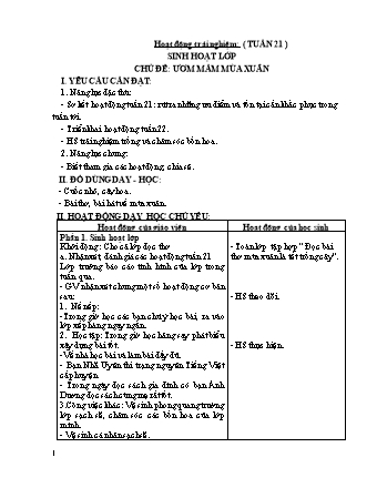 Kế hoạch bài dạy Lớp 1 - Tuần 22 - Năm học 2023-2024 - Trần Thị Thanh Thủy