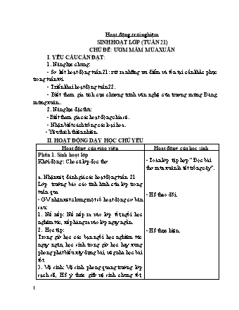 Kế hoạch bài dạy Lớp 1 - Tuần 22 - Năm học 2024-2025 - Trần Thị Thanh Thủy