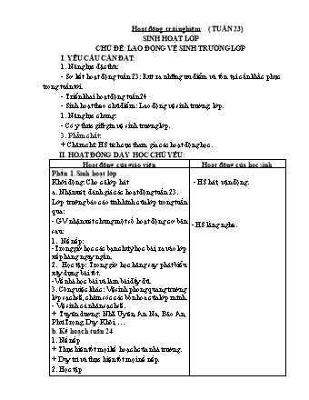 Kế hoạch bài dạy Lớp 1 - Tuần 24 - Năm học 2023-2024 - Trần Thị Thanh Thủy