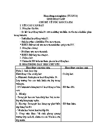 Kế hoạch bài dạy Lớp 1 - Tuần 25 - Năm học 2024-2025 - Phan Thị Thanh Huyền