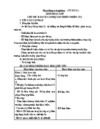 Kế hoạch bài dạy Lớp 1 - Tuần 32 - Năm học 2023-2024 - Trần Thị Thanh Thủy