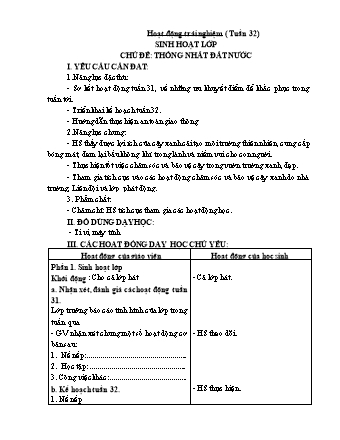 Kế hoạch bài dạy Lớp 1 - Tuần 33 - Năm học 2023-2024 - Trần Thị Thanh Thủy