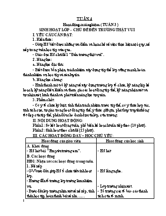 Kế hoạch bài dạy Lớp 1 - Tuần 4 - Năm học 2024-2025 - Trần Thị Thanh Thủy