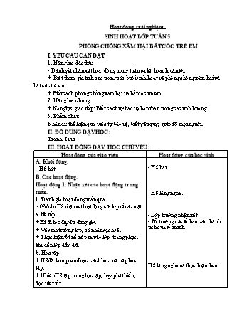 Kế hoạch bài dạy Lớp 1 - Tuần 6 - Năm học 2023-2024 - Nguyễn Thị Chung