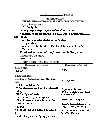 Kế hoạch bài dạy Lớp 1 - Tuần 6 - Năm học 2024-2025 - Phan Thị Thanh Huyền