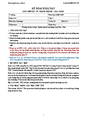Giáo án Âm nhạc lớp 1 năm học 2026-2027 - Tuần 24 - Câu chuyện về thanh phách. Dài, ngắn (Tích hợp năng lực số và AI)
