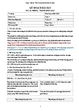 Giáo án Đạo đức lớp 1 năm học 2026-2027 - Tuần 31 - Bài 28. Phòng, tránh điện giật (Tích hợp năng lực số và AI)