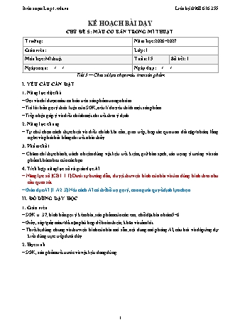 Giáo án Mĩ thuật lớp 1 năm học 2026-2027 - Tuần 15 - Chủ đề 5. Màu cơ bản trong mĩ thuật - Tiết 3. Chia sẻ lựa chọn màu trên sản phẩm (Tích hợp năng lực số và AI)